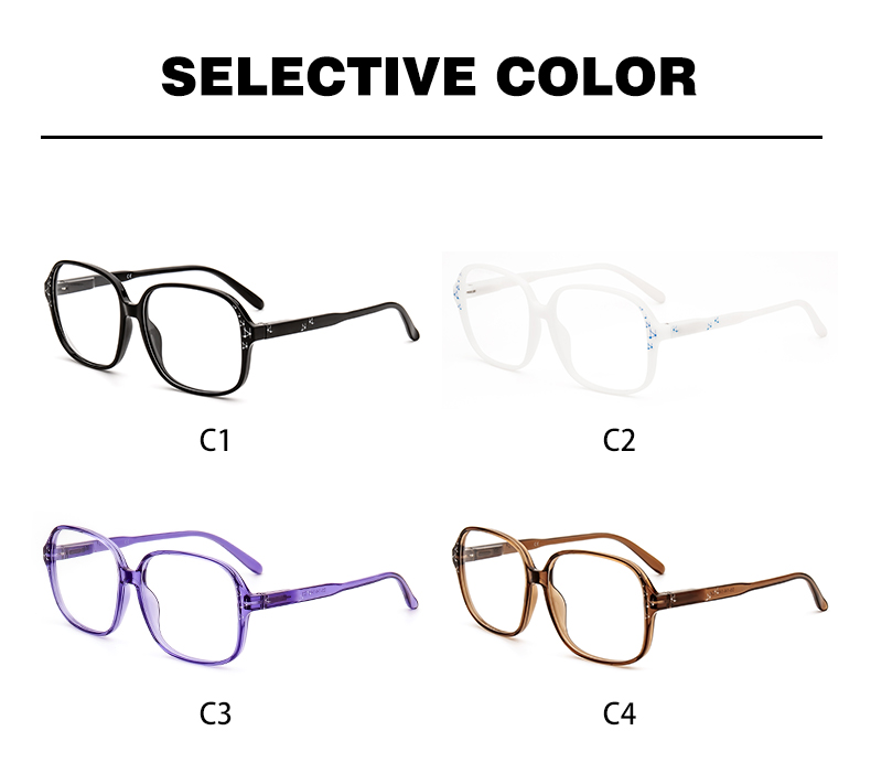 Eyeglass Frames with Printed Patterns TR90 Optical Lens Anti-Blue Light ...