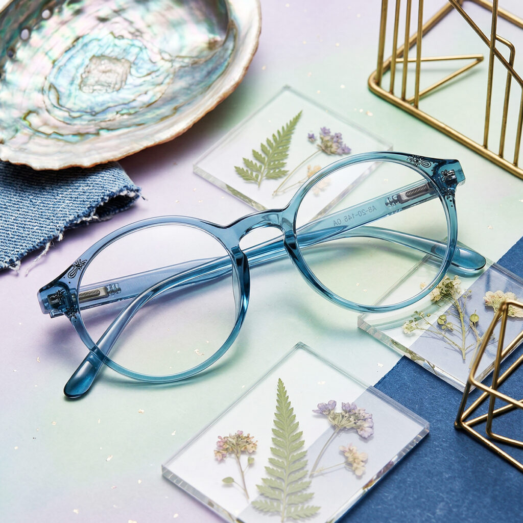 Luxury Unisex TR-90 Customized Optical Glasses Round Read Anti-blue Light Full-Frame Solid Durable Vintage Lightweight Lens