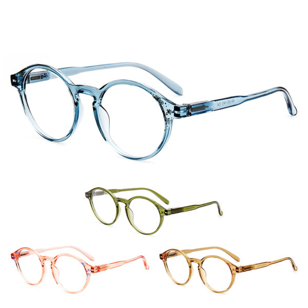 Luxury Unisex TR-90 Customized Optical Glasses Round Read Anti-blue Light Full-Frame Solid Durable Vintage Lightweight Lens