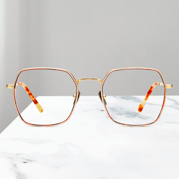 New Computer Print Optical Frames Lightweight Unisex Acetate Mixed Metal Multi-colored Full-Rim Glasses Frames