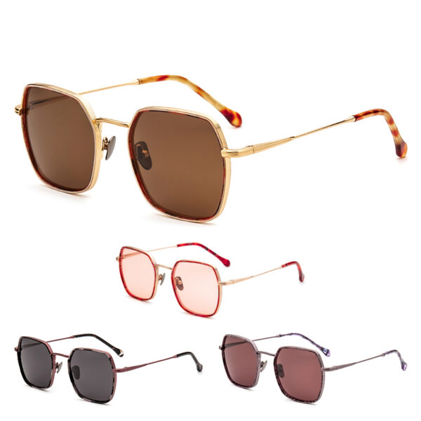 Europe Latest Designed sunglasses Young People Metal Glasses Mixed Acetate sun glasses