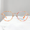 Europe Popular Computer Print Eyeglass Frames Multi-color Mosaic Panels Acetate & Metal Unisex Lightweight Full-Rim