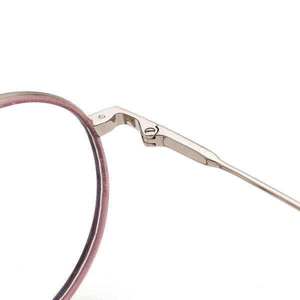 Europe Latest Designed Computer Print Eyewear Round Young People Metal Glasses Frames Mixed Acetate Lightweight Full-Rim Unisex