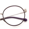 Europe Latest Designed Computer Print Eyewear Round Young People Metal Glasses Frames Mixed Acetate Lightweight Full-Rim Unisex