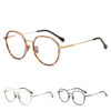 Computer Style Eyeglass Frames Round Metal & Mixed Acetate Lightweight Outdoor Use Unisex All Face Shapes