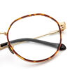 Computer Style Eyeglass Frames Round Metal & Mixed Acetate Lightweight Outdoor Use Unisex All Face Shapes