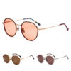 For Small Round Polarized Womens Sunglasses UV Protection Anti-Radiation Comfortable Trendy Vintage Stylish Full Rim