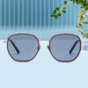 Retro Square Fashionable Light Weight Anti-Radiation Sunglasses for Women Men Oversized Metal Bridge Trendy Full Rim UV
