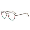 Two Colors Windsor Collection Eyeglasses Acetate-Metal Rim Spiral Metal Temples Brand Women Optical Glasses Frame