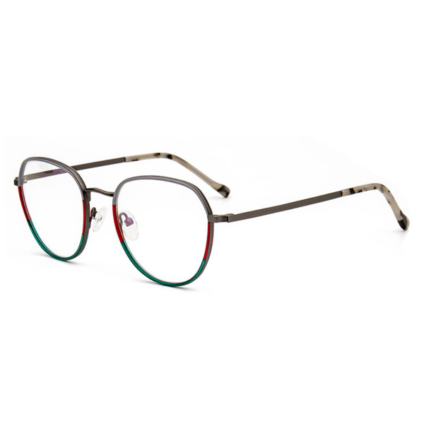 Two Colors Windsor Collection Eyeglasses Acetate-Metal Rim Spiral Metal Temples Brand Women Optical Glasses Frame