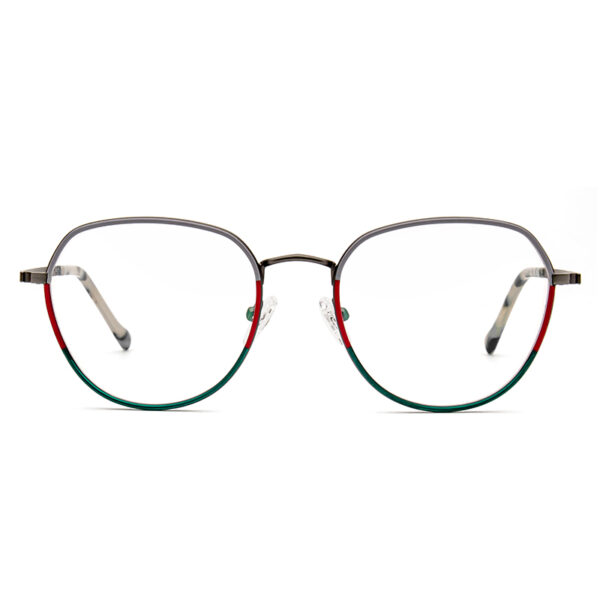 Two Colors Windsor Collection Eyeglasses Acetate-Metal Rim Spiral Metal Temples Brand Women Optical Glasses Frame