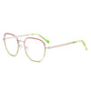 Unisex Men Women Computer Glass Frame Blue Light Blocking Full-Rim Lightweight Fashionable for Youth Acetate Metal Eyeglasses