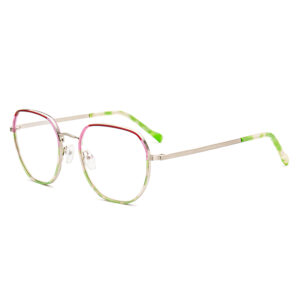 Unisex Men Women Computer Glass Frame Blue Light Blocking Full-Rim Lightweight Fashionable for Youth Acetate Metal Eyeglasses