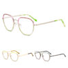 Unisex Men Women Computer Glass Frame Blue Light Blocking Full-Rim Lightweight Fashionable for Youth Acetate Metal Eyeglasses