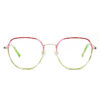 Unisex Men Women Computer Glass Frame Blue Light Blocking Full-Rim Lightweight Fashionable for Youth Acetate Metal Eyeglasses