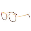 Unisex Men Women Computer Glass Frame Blue Light Blocking Lightweight Polygon Windsor Full-Rim Fashionable Youth Acetate Metal
