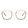 Unisex Men Women Computer Glass Frame Blue Light Blocking Lightweight Polygon Windsor Full-Rim Fashionable Youth Acetate Metal