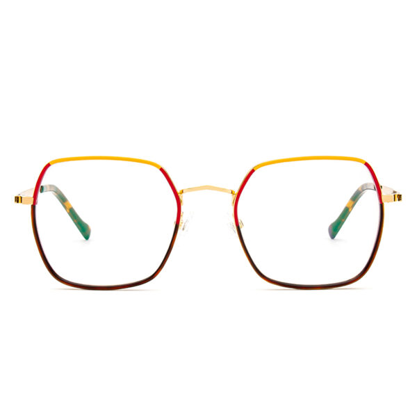 Unisex Men Women Computer Glass Frame Blue Light Blocking Lightweight Polygon Windsor Full-Rim Fashionable Youth Acetate Metal