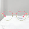 Europe Hollow-Carved Metal Computer Glasses Frames Latest Design for Adults Lightweight Outdoor Full Rim Round Mixed Acetate