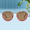 Europe Round Polarized Anti-Radiation Comfortable Sunglasses for Women & Unisex with Metal Bridge Full Rim