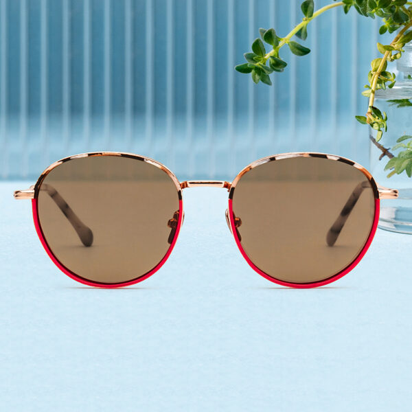Europe Round Polarized Anti-Radiation Comfortable Sunglasses for Women & Unisex with Metal Bridge Full Rim