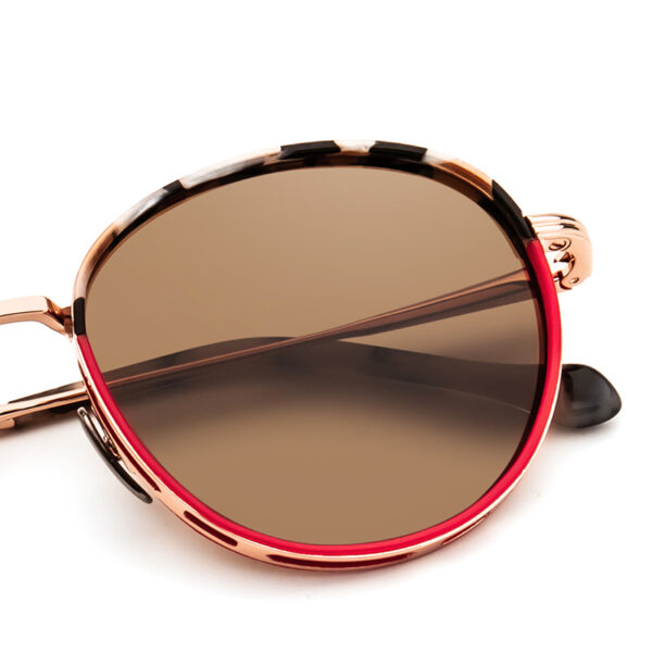 Europe Round Polarized Anti-Radiation Comfortable Sunglasses for Women & Unisex with Metal Bridge Full Rim