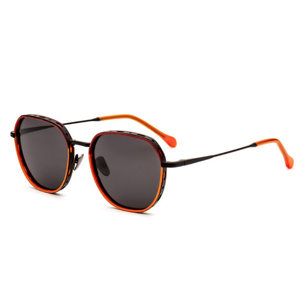 Retro Round Polarized Sunglasses for Unisex Anti-Radiation Comfortable Full Rim Metal Frame UV Protection Driving Glasses