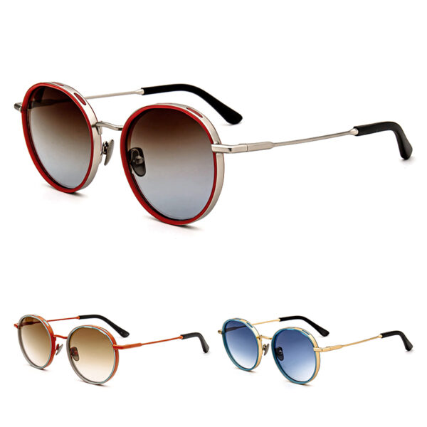 New Design Retro Polarized Sunglasses Mens Womens Circle Metal Hippie Shades Full Rim Anti-Radiation Comfortable UV400