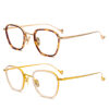 Fashionable Computer Slight Glasses Frame Pure Titanium Nose Pads Eyeglasses Solid Print Pattern Stylish Lightweight Decorative