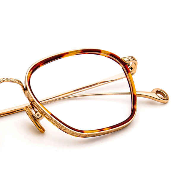 Fashionable Computer Slight Glasses Frame Pure Titanium Nose Pads Eyeglasses Solid Print Pattern Stylish Lightweight Decorative
