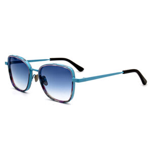 Latest Designed Unisex Cat Eye Sunglasses Metal Mixed Acetate Hollow Out Light Weight Comfortable Polarized Lens UV 400