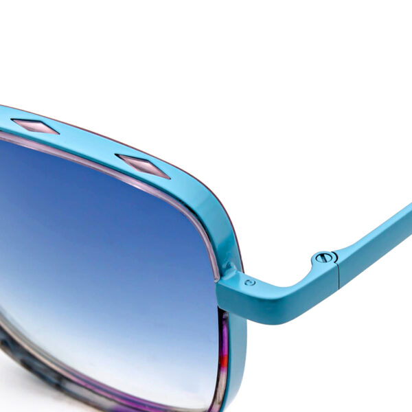 Latest Designed Unisex Cat Eye Sunglasses Metal Mixed Acetate Hollow Out Light Weight Comfortable Polarized Lens UV 400