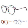 Fashionable Acetate Optical Frame Pure Titanium Nose Pads Eyeglasses Solid Print Pattern Stylish Decorative Computer Lightweight