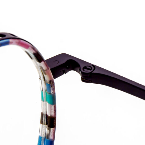 Fashionable Acetate Optical Frame Pure Titanium Nose Pads Eyeglasses Solid Print Pattern Stylish Decorative Computer Lightweight